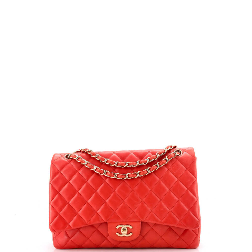Chanel Maxi Vintage Classic Single Flap Bag Quilted Lambskin